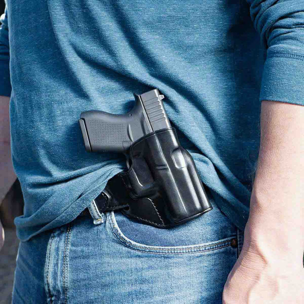 product variation GALCO Hornet Strongside/Crossdraw Black Belt Holster Fits Glock 48/Glock 48 MOS/Glock 48 MOS/Glock 48, Smith & Wesson M&P 9mm Shield EZ (HT834RB) image