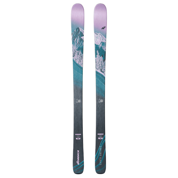 product variation NORDICA Junior Girl Santa Ana 80 S All Mountain Without Bindings Aqua/Violet Skis (0A452800001) image