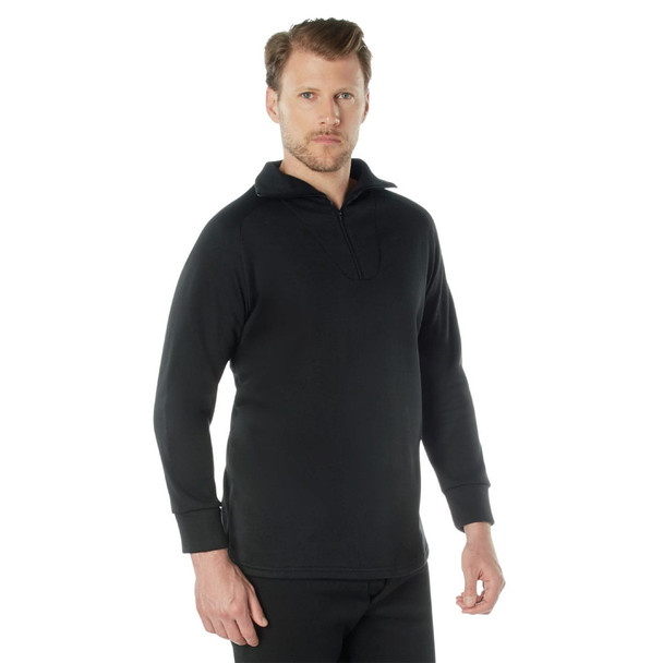 product variation ROTHCO Men's ECWCS Black Poly Zip Collar Shirt (6240) image