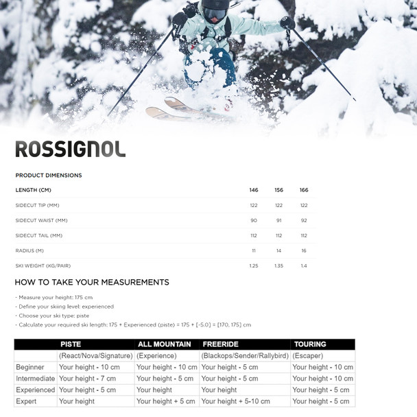 product variation ROSSIGNOL Women's Rallybird Soul 92 Alpine Open Skis (RANMN02) image
