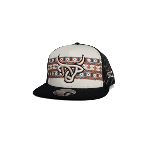 product variation LOST CALF Luka Black/White Flat Cap (LCF00048) image