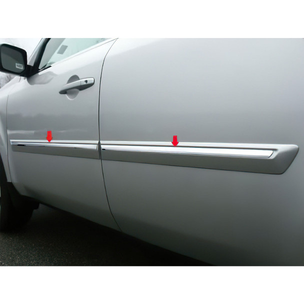 product variation QAA Compatible with 2009-2015 Honda Pilot 4 Piece Stainless Body Molding Insert Trim Kit (MI29260) image