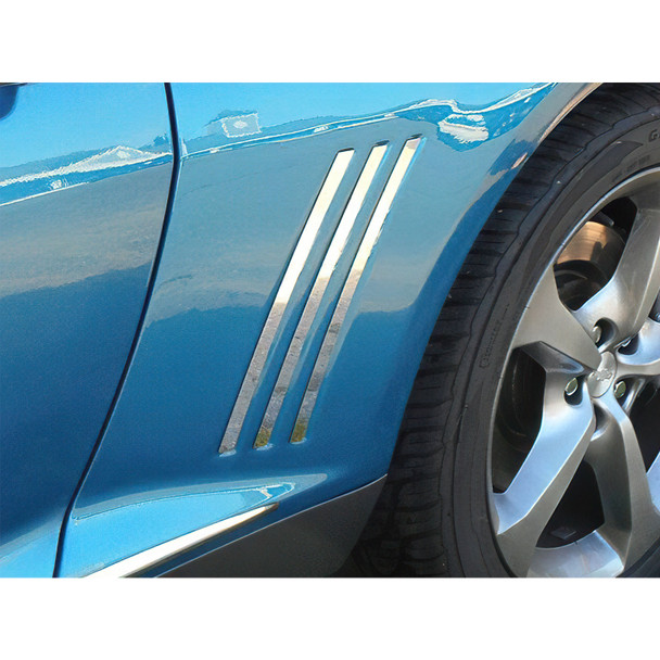product variation QAA Compatible with 2010-2015 Chevrolet Camaro 6 Piece Stainless Side Vent Trim (SV50100) image