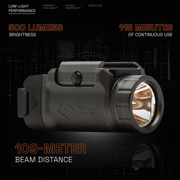 product variation GRITR Compact Weapon Light w/ Tungsten Finish for Pistols & Rifles image