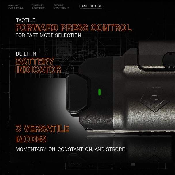 product variation GRITR Compact Weapon Light w/ Tungsten Finish for Pistols & Rifles image