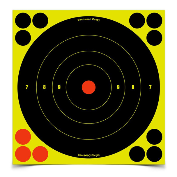 product variation BIRCHWOOD CASEY Shoot-N-C 8in Bull's-Eye 30 Targets, 360 Pasters (34825-30) image