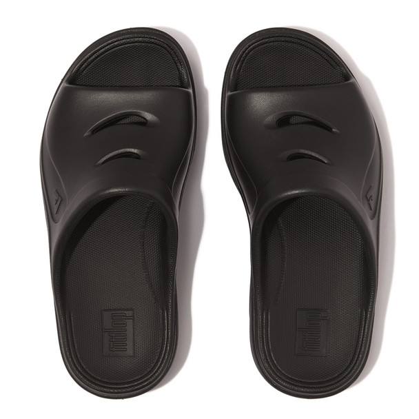 product variation FITFLOP Women's RelieFF Pewter Black Recovery Slides (IC5-B06) image