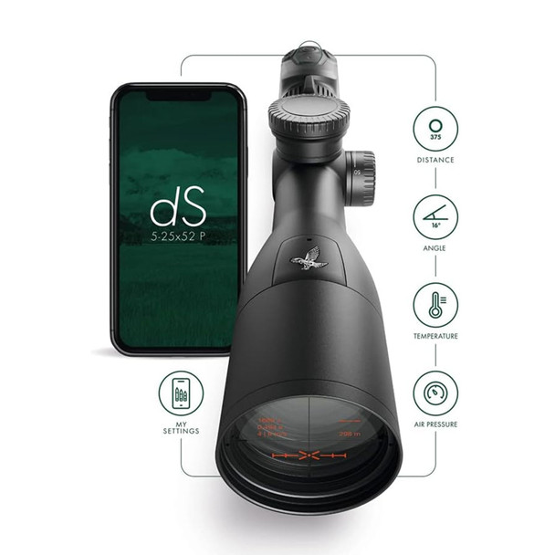 product variation SWAROVSKI dS 5-25x52 Gen II 4A-I Reticle Digital Riflescope w/ SR Mount (71003) image