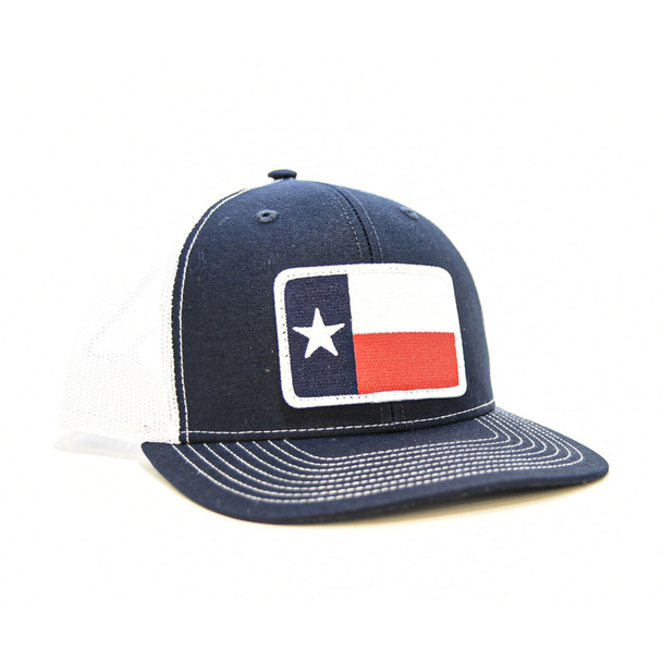 product variation WEBY Richardson 112 Navy/White/Texas Flag Trucker Hat (HAT-112FLEX-NVY-WHT-TX) image