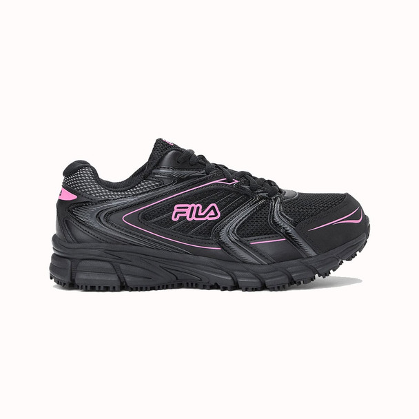 product variation FILA Women's Memory Reckoning 8 Slip Resistant Black/Black/Knockout Pink Shoes (5LM00153-973) image