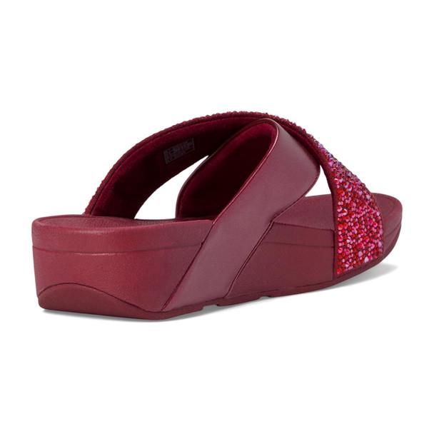 FITFLOP Lulu Crystal-Mix Metallic Cross Sandals JL1