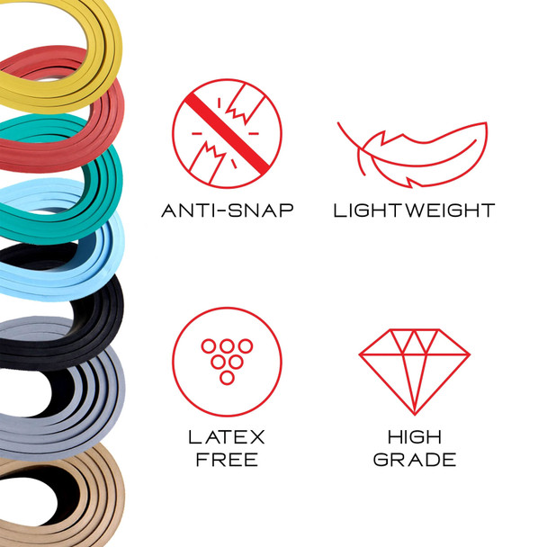 product variation NONZERO GRAVITY 100% Latex-Free Organic Rubber Power Resistance Bands Set (NZ-RB-11PK) image