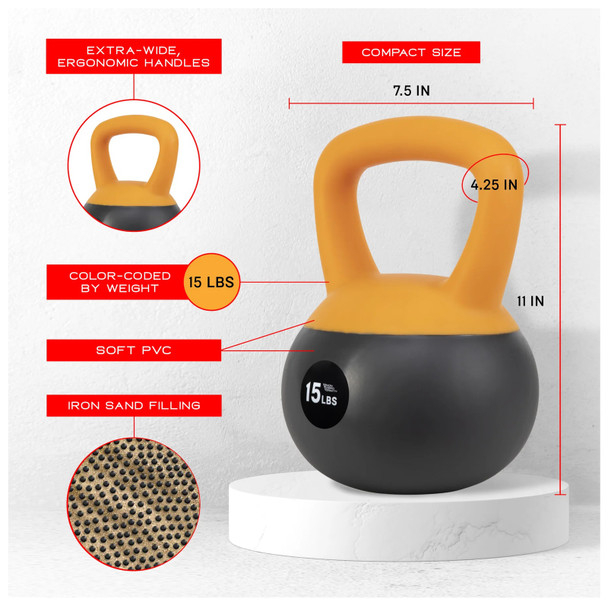 product variation NONZERO GRAVITY 50lb Iron Sand Soft Kettlebell Set (NZ-SK-50set) image