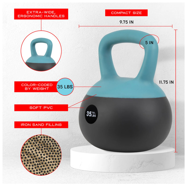 product variation NONZERO GRAVITY 140lb Iron Sand Soft Kettlebell Set (NZ-SK140Set) image