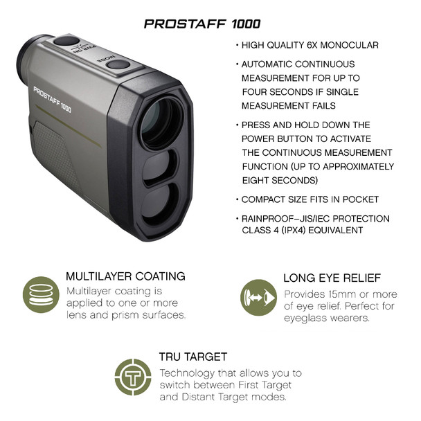 product variation NIKON Prostaff 1000 6x20mm Laser Rangefinder (16664) image