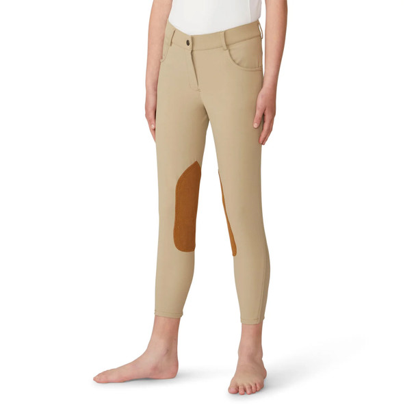 product variation OVATION Girl's Bellissima Suede Knee Patch Classic Beige Breeches (470902CLBEI) image