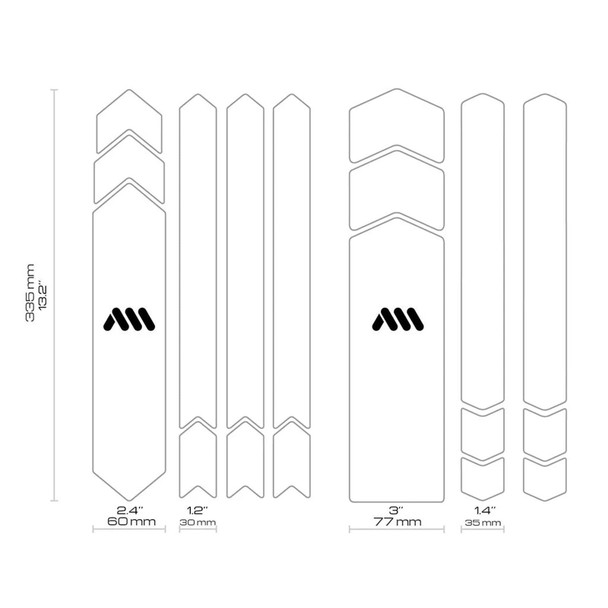 product variation ALL MOUNTAIN STYLE Honeycomb Full Clear/Silver Frame Guard (AMSFG5CLSV) image