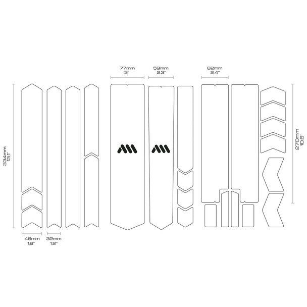 product variation ALL MOUNTAIN STYLE Honeycomb Total Clear/Silver Frame Guard (AMSFG7CLSV) image