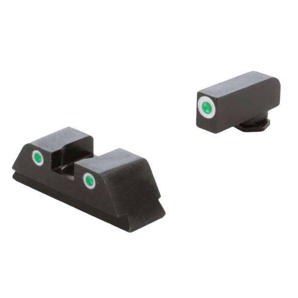 product variation AMERIGLO Classic Series Green Tritium White/Green Tritium Black Night Sight Set For Walther PDP (WA-119) image
