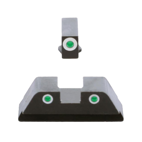 product variation AMERIGLO Classic Series Green Tritium White/Green Tritium Black Night Sight Set For Walther PDP (WA-119) image