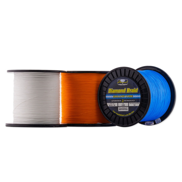 product variation DIAMOND Diamond Braid Generation III Hollow Core 80lb 3000yd Blue Braided Fishing Line (74308) image