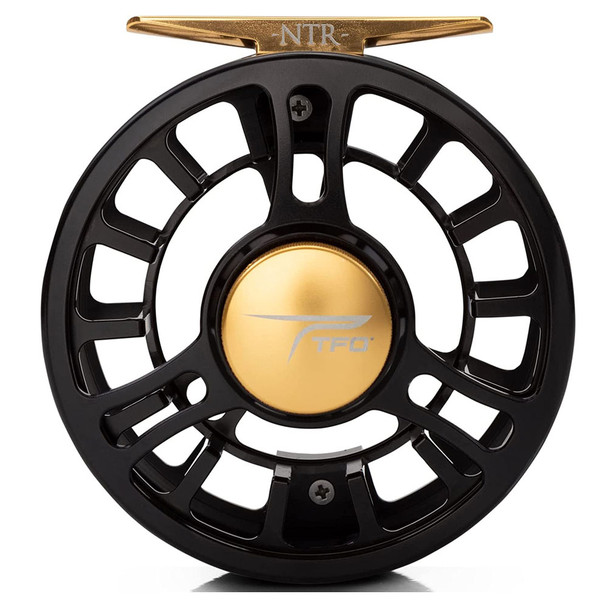 product variation TFO NTR Fly Fishing Reel Temple Fork Outfitters Large Arbor Reel 100 yards/20 lb/WF4F | Black Gold image
