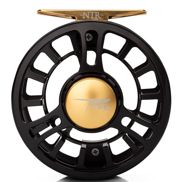 product variation TFO NTR Fly Fishing Reel Temple Fork Outfitters Large Arbor Reel 150 yards/20 lb/WF8F | Black Gold image