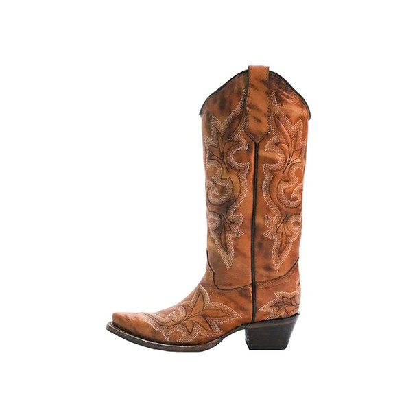product variation CORRAL Women's Tan Embroidery Snip Toe Western Boots (L5780) image