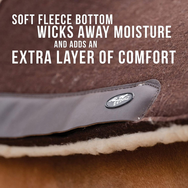 product variation Chocolate | 31in x 32in | 1 1/4in Felt | Fleece Bottom image