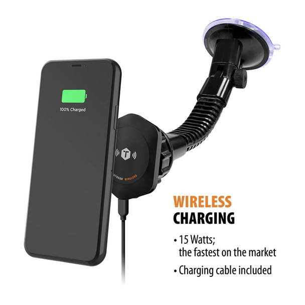 product variation TOUGHTESTED MagTough Magnetic 15-Watt Wireless Charging Dash and Windshield Mount (TT-4S-WCMAG) image