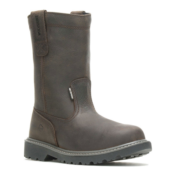 product variation WOLVERINE Men's Floorhand Waterproof Steel-Toe 10in Wellington Dark Brown Work Boots (W10680) image