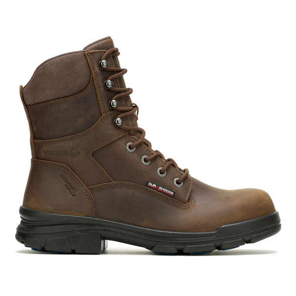 product variation WOLVERINE Men's DuraShocks SR Icon 8in CarbonMax Dark Brown Work Boots (W241103) image