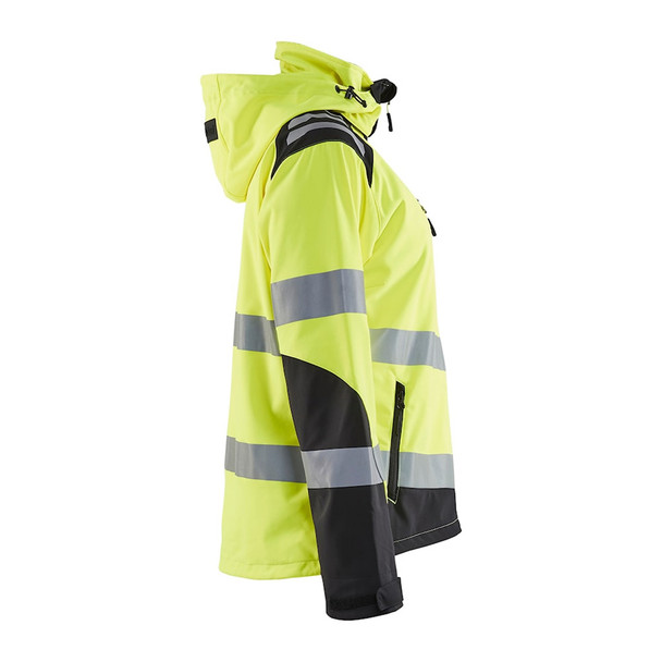 product variation BLAKLADER Womens 4777 US Hi-Vis Softshell Yellow/Black Jacket (477725133399) image