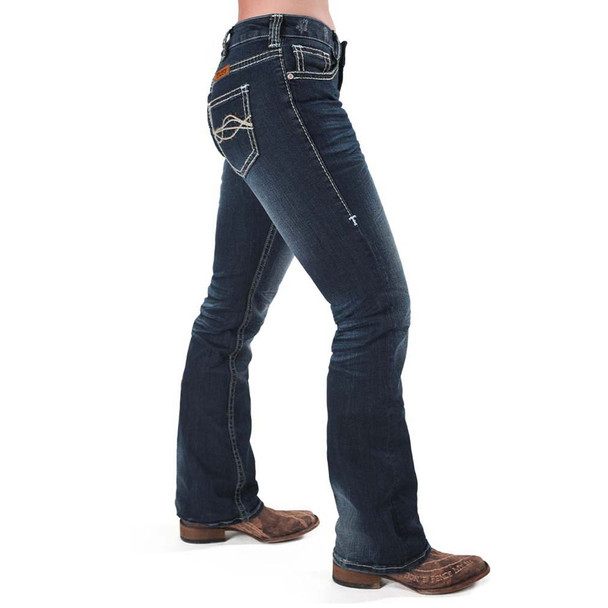 product variation Cowgirl Tuff Company Women's High Standard Dark Wash Jeans (C01-JHIGHS-DWH) image