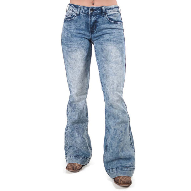 product variation Cowgirl Tuff Company Women's High Tide Medium Wash Jeans (C01-JHIGHT-MWH) image