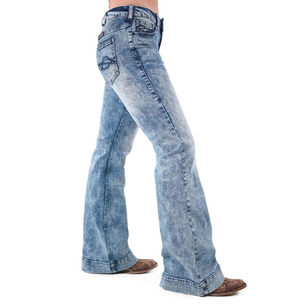 product variation Cowgirl Tuff Company Women's High Tide Medium Wash Jeans (C01-JHIGHT-MWH) image
