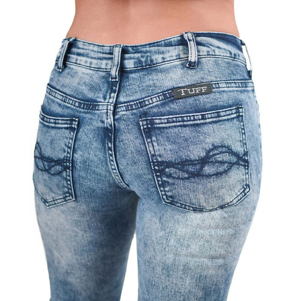 product variation Cowgirl Tuff Company Women's High Tide Medium Wash Jeans (C01-JHIGHT-MWH) image
