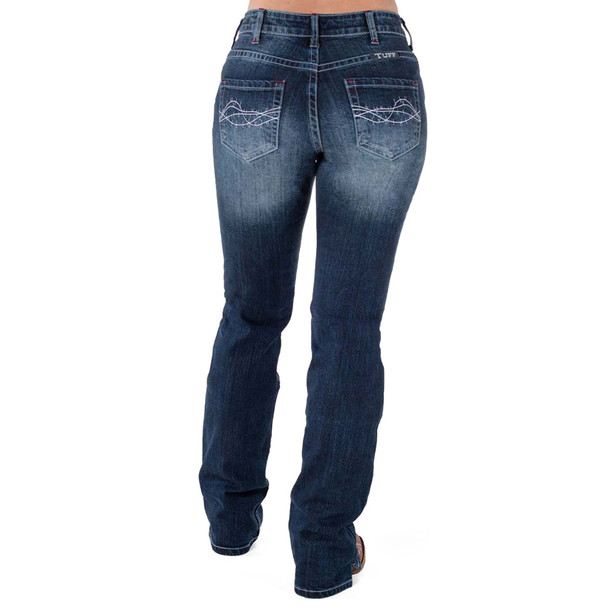 product variation Cowgirl Tuff Company Women's 2 Hot 2 Handle II Dark Wash Jeans (C01-JHTHDL-MWH) image