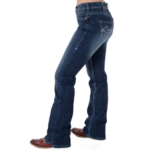 product variation Cowgirl Tuff Company Women's 2 Hot 2 Handle II Dark Wash Jeans (C01-JHTHDL-MWH) image