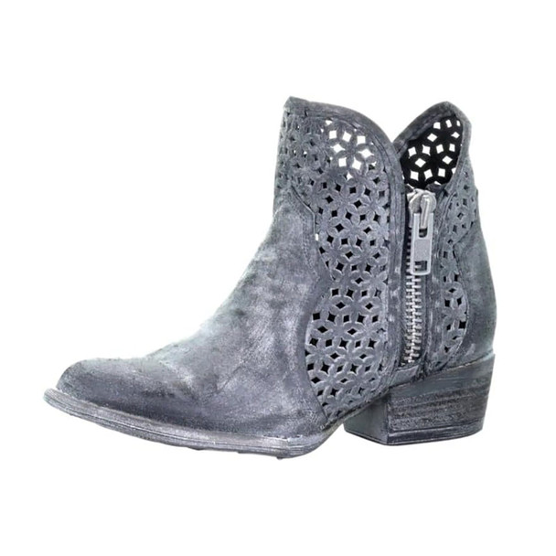 product variation CORRAL Women's Grey Cutout Shortie Boots (Q5059) image