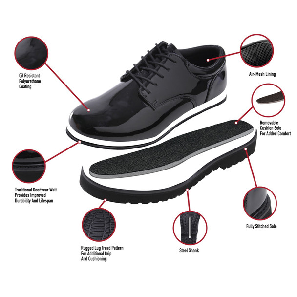 product variation ROTHCO Men's Uniform Oxford Work Sole (5250) image