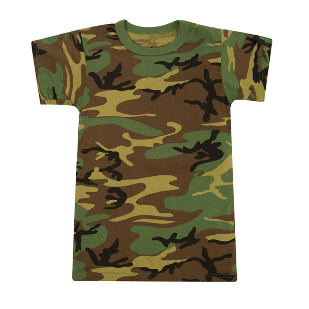 product variation ROTHCO Kids Woodland Camo Heavyweight T-Shirt (7703) image