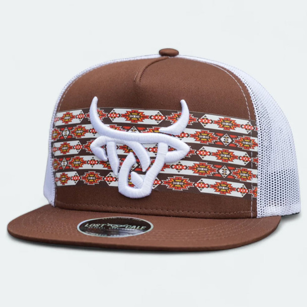 product variation LOST CALF Koda Brown/White Flat Cap (LCF00067) image