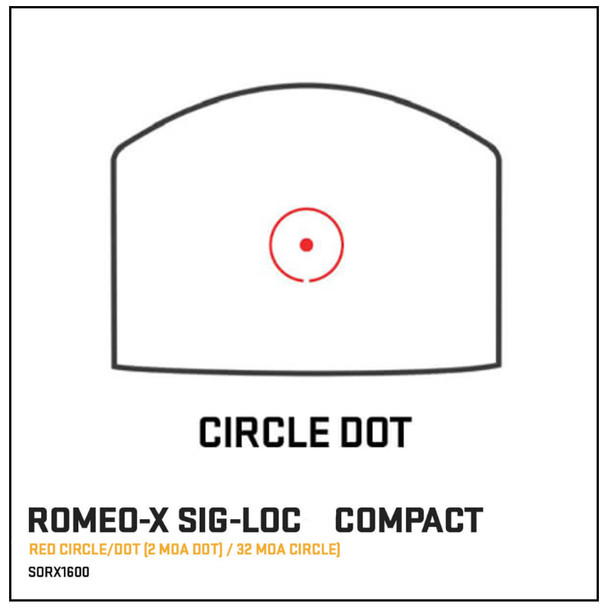 product variation SIG SAUER Romeo-X Sig-Loc Compact 2 MOA Circle/Dot Enclosed Reflex Sight (SORX1600) image