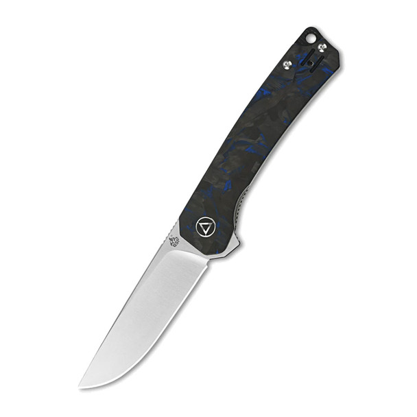 product variation Blue Shredded CF Overlay G10 Handle / Satin 14C28N Blade image
