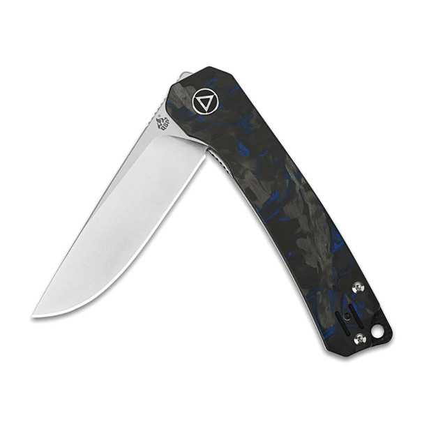 product variation Blue Shredded CF Overlay G10 Handle / Satin 14C28N Blade image