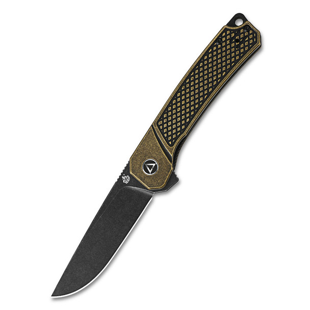 product variation Brass Stonewashed Handle / Black Stonewashed 14C28N Blade image