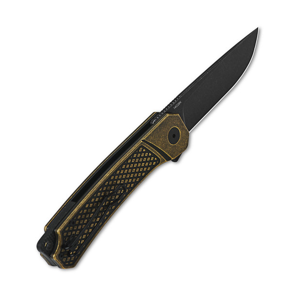 product variation Brass Stonewashed Handle / Black Stonewashed 14C28N Blade image