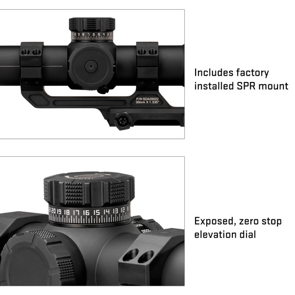 product variation SIG SAUER Tango-SPR 4-16x44mm 30mm SFP Moa Reticle Black Riflescope w/ 1.535 Mount (SOTS44000) image
