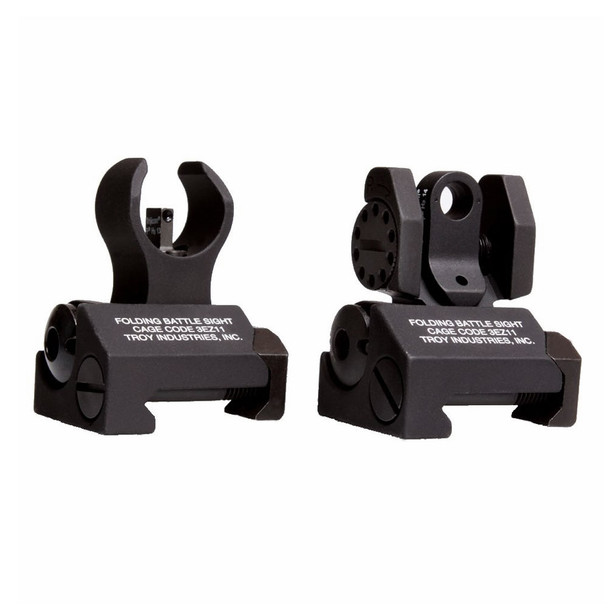product variation TROY INDUSTRIES Micro HK Front and Round Rear Black Tritium Folding Sight Set (SSIG-IAR-STBT-00) image